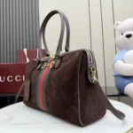Gucci Unisex Borsetto Large Boston Bag-Dark Brown 866734AAGIR