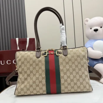 Gucci Unisex Borsetto Large Boston Bag-Dark Brown ‎866734FAFV9