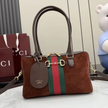 Gucci Unisex Borsetto Medium Boston Bag-Dark Brown 866732AAGIR