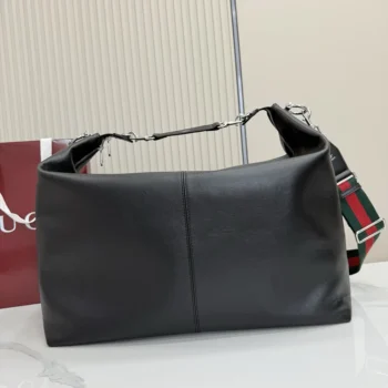 Gucci Unisex Brera Medium Crossbody Bag-Black 866938FAFWA