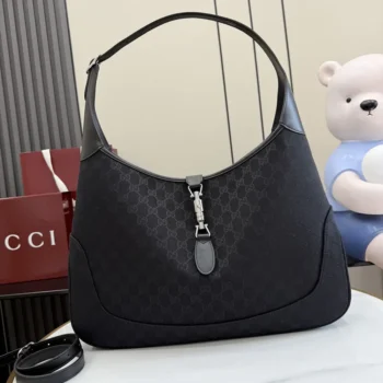 Gucci Unisex Jackie 1961 Large Crossbody Bag-Black 863279FAFV4