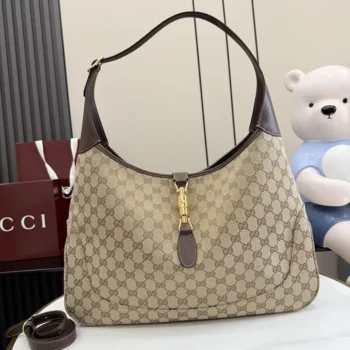 Gucci Unisex Jackie 1961 Large Crossbody Bag-Dark Brown 863279FAFV2