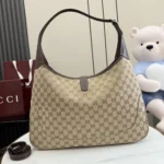 Gucci Unisex Jackie 1961 Large Crossbody Bag-Dark Brown 863279FAFV2