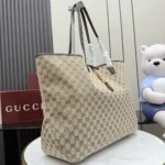 Gucci Unisex Jackie Large Tote Bag-Dark Brown-867014FAFV2