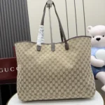 Gucci Unisex Jackie Large Tote Bag-Dark Brown-867014FAFV2