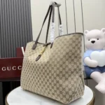 Gucci Unisex Jackie Large Tote Bag-Dark Brown-867014FAFV2