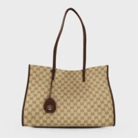 Gucci Unisex Londra Large Tote Bag-Dark Brown ‎875056FAF8N