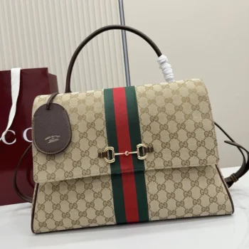 Gucci Unisex Paparazzo Large Top Handle Bag-Dark Brown 875019FAFV9