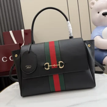 Gucci Unisex Paparazzo Medium Top Handle Bag-Black 875018AAGIQ