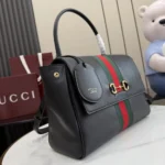 Gucci Unisex Paparazzo Medium Top Handle Bag-Black 875018AAGIQ