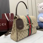 Gucci Unisex Paparazzo Medium Top Handle Bag-Dark Brown ‎875018FAFV9
