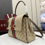 Gucci Unisex Paparazzo Medium Top Handle Bag-Dark Brown ‎875018FAFV9