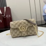 Gucci Women GG Marmont Mini Shoulder Bag-Dark Brown 867360FAF05