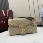Gucci Women GG Marmont Small Shoulder Bag-Dark Brown 855371FAF05