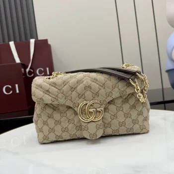Gucci Women GG Marmont Small Shoulder Bag-Dark Brown 855371FAF05