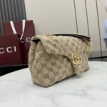 Gucci Women GG Marmont Small Shoulder Bag-Dark Brown 855371FAF05