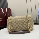Gucci Women GG Marmont Small Shoulder Bag-Dark Brown 855371FAF05