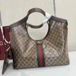 Gucci Women Giglio Large Tote Bag-Dark Brown 853971FAF1L