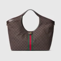 Gucci Women Giglio Large Tote Bag-Dark Brown 853971FAF3Y