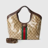 Gucci Women Giglio Small Tote Bag-Dark Brown 860845FAF1L