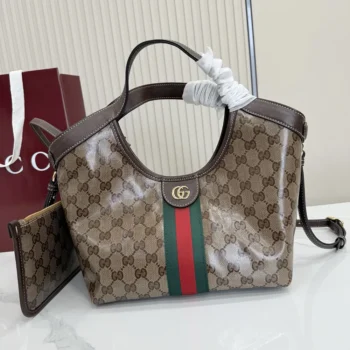 Gucci Women Giglio Small Tote Bag-Dark Brown 860845FAF1L