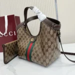 Gucci Women Giglio Small Tote Bag-Dark Brown 860845FAF1L