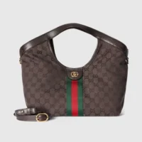 Gucci Women Giglio Small Tote Bag-Dark Brown 860845FAF3Y