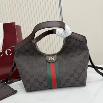 Gucci Women Giglio Small Tote Bag-Dark Brown 860845FAF3Y