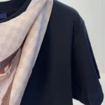 Louis Vuitton LV Women Trunk Scarf T-Shirt-Black 1AK0QD