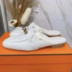 Hermes Women Oz Mule in Calfskin-White H221256Z