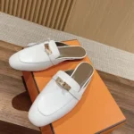 Hermes Women Oz Mule in Calfskin-White H221256Z