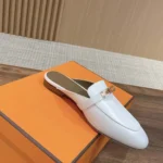 Hermes Women Oz Mule in Calfskin-White H221256Z