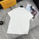 Louis Vuitton LV Men Signature Embroidery T-Shirt-White 1AJZCD