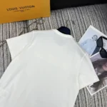Louis Vuitton LV Men Signature Embroidery T-Shirt-White 1AJZCD