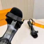 Louis Vuitton LV Women 6AM Sandal-Black 1AK4VZ