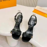 Louis Vuitton LV Women 6AM Sandal-Black 1AK4VZ