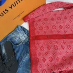 Louis Vuitton LV Women Monogram Tweed-Effect Knit Cardigan-Bright Red 1AJZ5P - Image 6