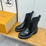 Louis Vuitton Women LV Beaubourg Ankle Boot-Black 1AGV88
