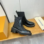 Louis Vuitton Women LV Beaubourg Ankle Boot-Black 1AGV88