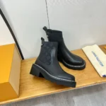 Louis Vuitton Women LV Beaubourg Ankle Boot-Black 1AGV88