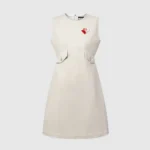 Louis Vuitton Women Long Sleeved Dress With Applicated Flowers 1AJGI0