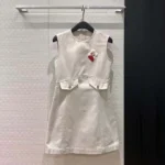 Louis Vuitton Women Long Sleeved Dress With Applicated Flowers 1AJGI0