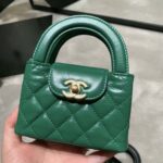 Chanel Women Kelly Shopping Bag Shiny Aged Calfskin-Green - Image 2