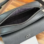 Dior Men CD Icon Zipped Messenger Bag Gris Flanelle Matte Grained Calfskin 1ICPO378IDC