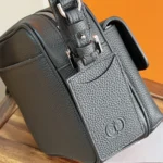 Dior Men CD Icon Zipped Messenger Bag Gris Flanelle Matte Grained Calfskin 1ICPO378IDC