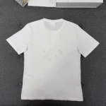 Dior Men Dioramour Fitted T-Shirt White Cotton Jersey with Multicolor Doves & Roses Motif