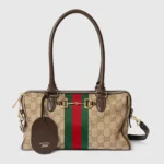 Gucci Unisex Borsetto Medium Boston Bag-Sand and Dark Brown ‎866732FAFV9