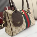 Gucci Unisex Borsetto Medium Boston Bag-Sand and Dark Brown ‎866732FAFV9