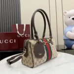 Gucci Unisex Borsetto Medium Boston Bag-Sand and Dark Brown ‎866732FAFV9
