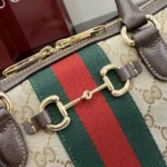 Gucci Unisex Borsetto Medium Boston Bag-Sand and Dark Brown ‎866732FAFV9